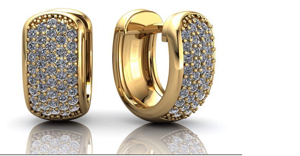 עגילי יהלומים - ED-140-5-M