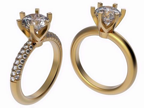 סוליטרים - טבעות אירוסין - SRE-278-M