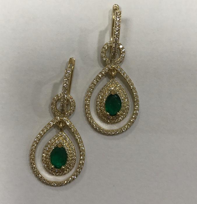 עגילי יהלומים - EDG-1761-M