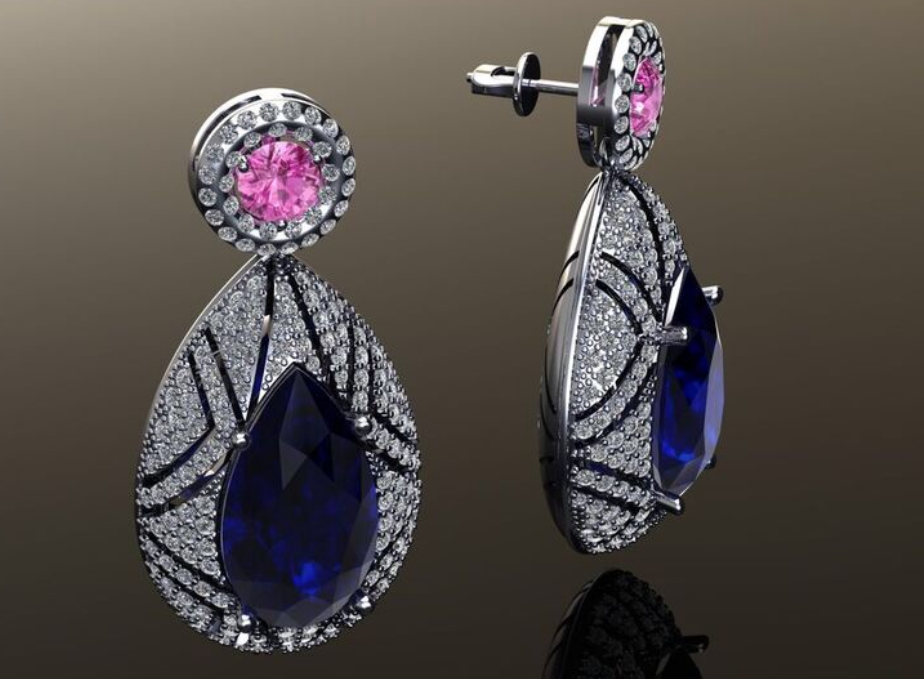 עגילי יהלומים - EDG-137-M