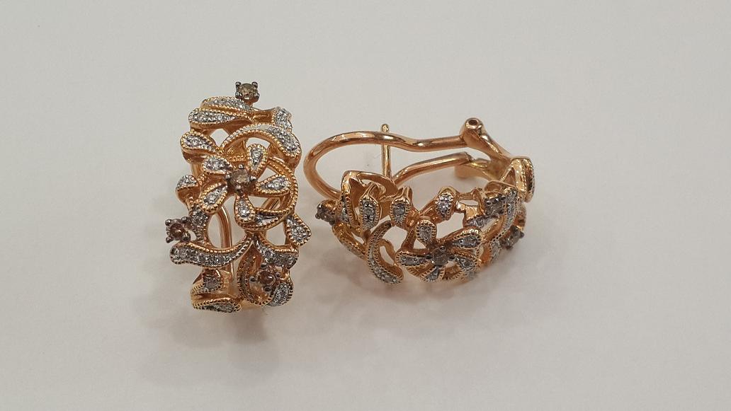 עגילי יהלומים - ED-150003BB