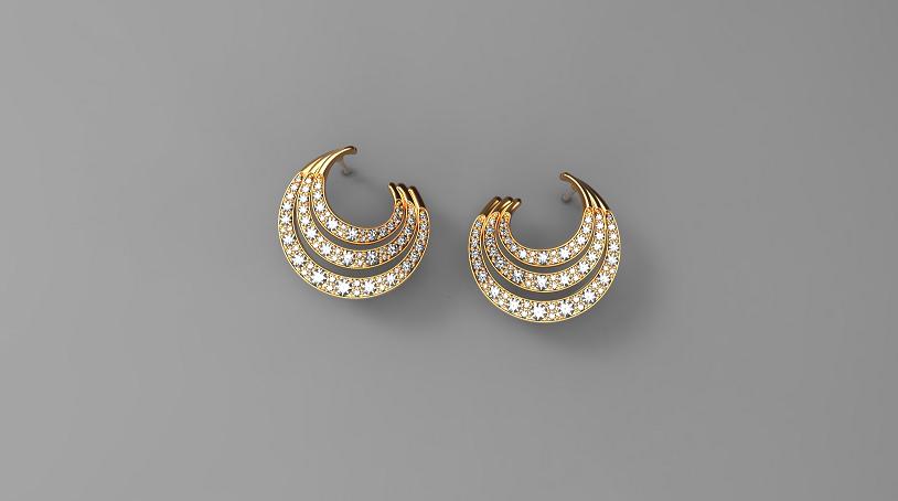 עגילי יהלומים - ED-1.2-M