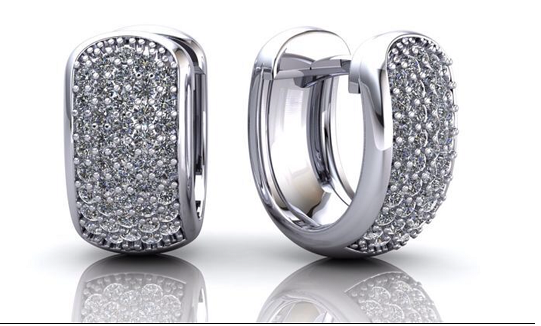 עגילי יהלומים - ED-140-5W-M