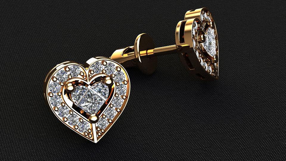 עגילי יהלומים - EDS-190-M