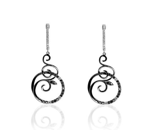 עגילי יהלומים - ED-400-E36243